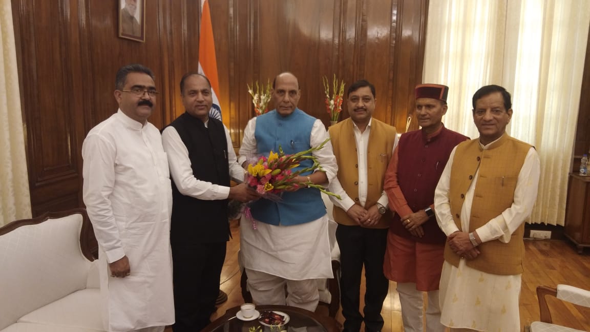 Himachal Pradesh CM Jai Ram Thakur Called On Defence Minister Rajnath Singh