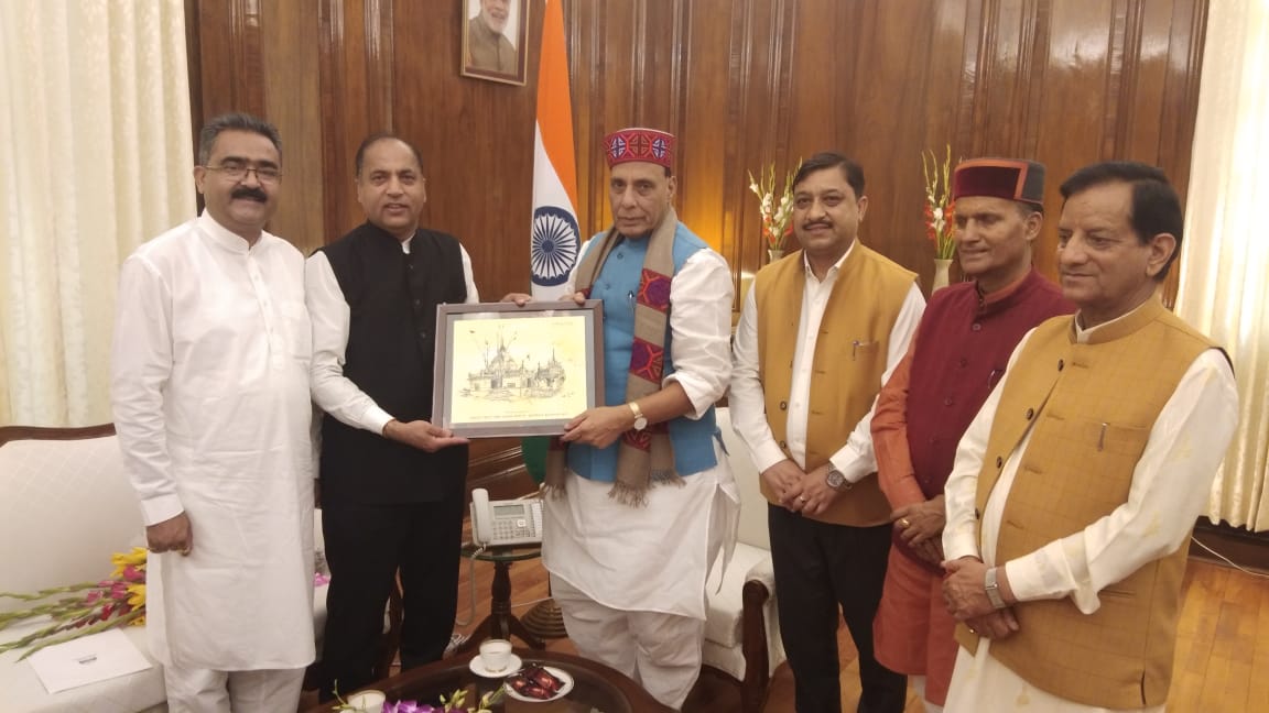 Himachal Pradesh CM Jai Ram Thakur Called On Defence Minister Rajnath Singh