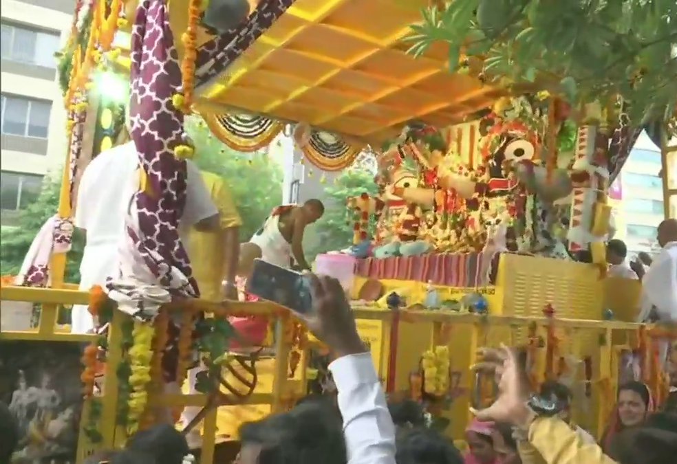 Jagannath Rath Yatra Being Taken Out By Devotees In Hyderabad