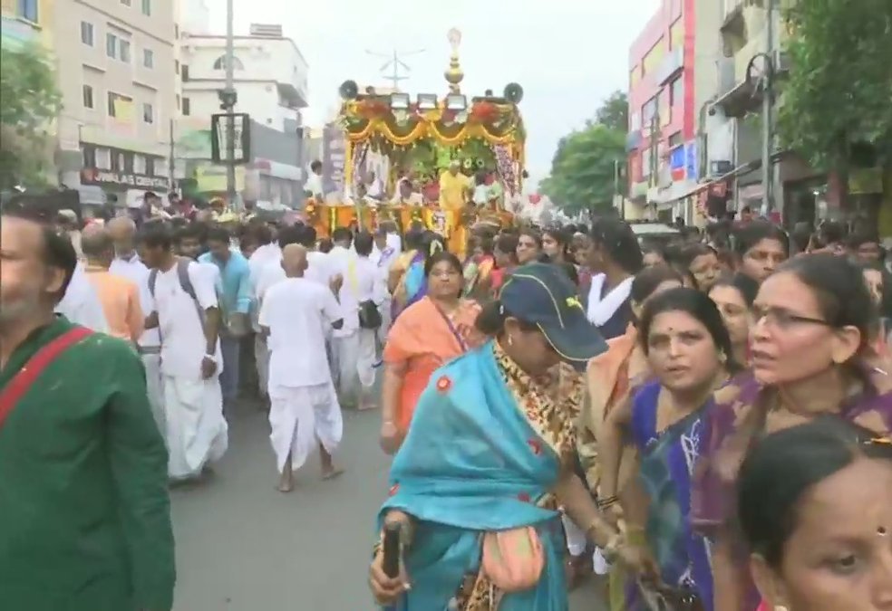 Jagannath Rath Yatra Being Taken Out By Devotees In Hyderabad
