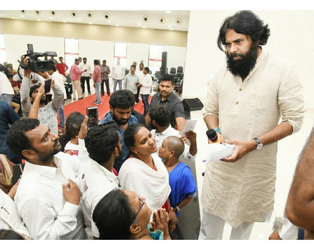 Janasena Cheif Pawan Kalyan Interaction With  janasainiks