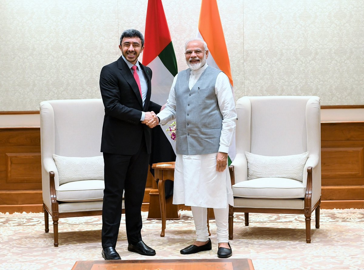 Modi Meeting With UAE Foreign Minister