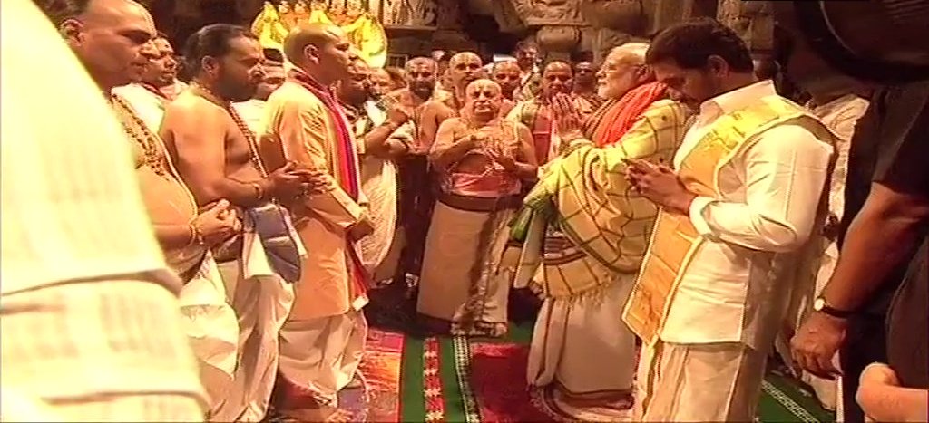 Modi Visits Tirumala With CM Jagan Mohan Reddy