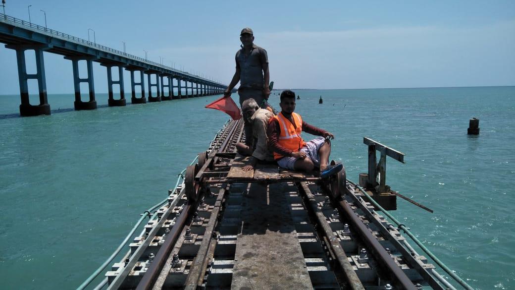 Old Man Fell Off A Train At The Pamban Rail Bridge And Was Rescued By Railways Staff