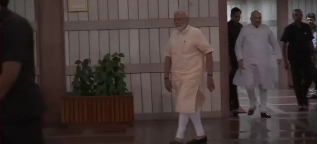 PM Modi And His Ministers Leave After Attending The NDA Meetinf