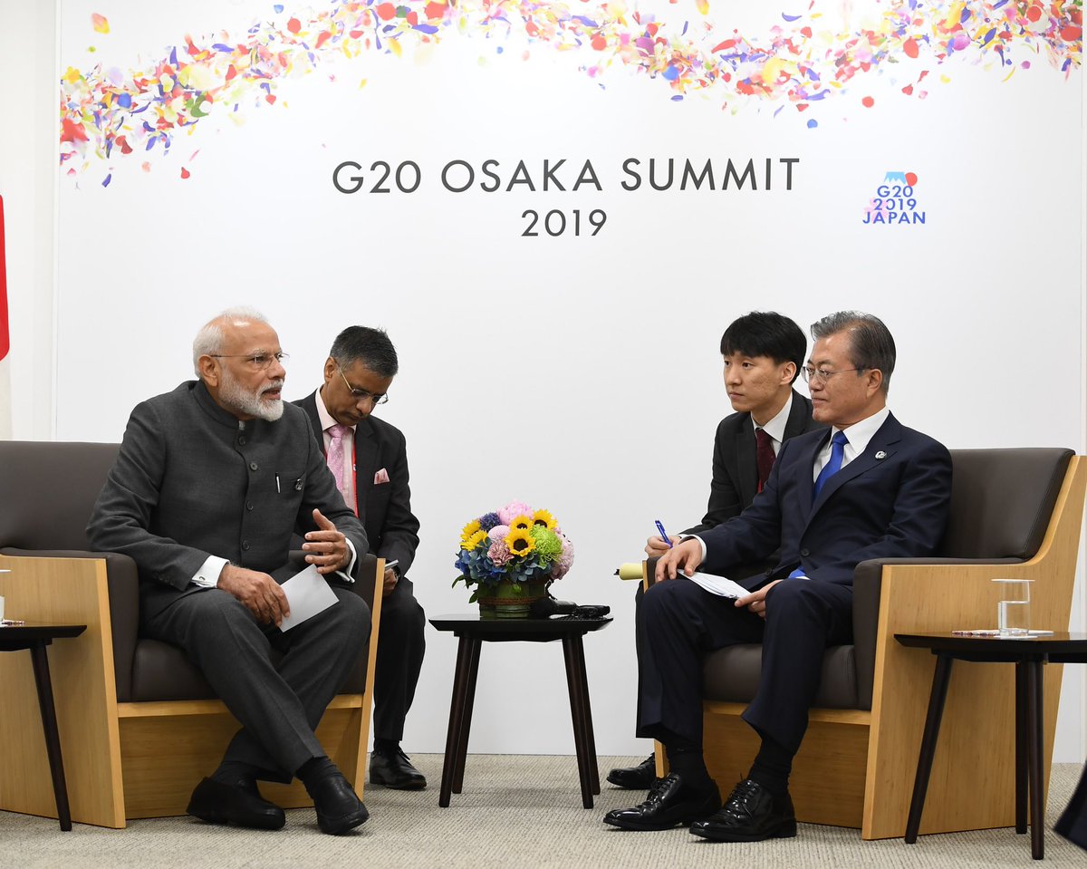 PM Modi Meets President Moon Jae In During G20 Summit
