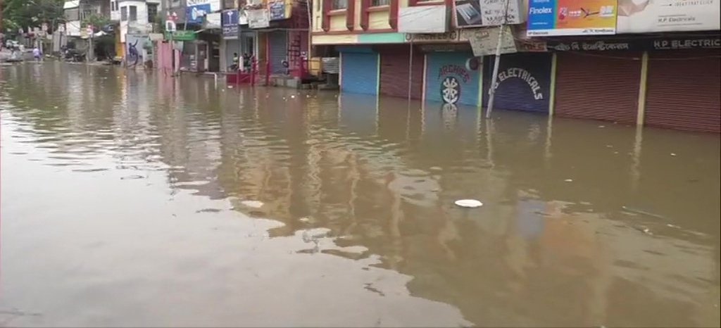 Several Areas Water Logged Following Rains In Tripura