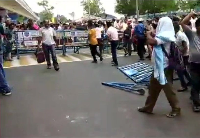 Teachers Protest At Bikash Bhavan Demanding Higher Wages among Other Demands