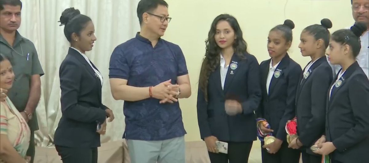 Union Minister Kiren Rijiju Met And Interacted With Athletes At SAI