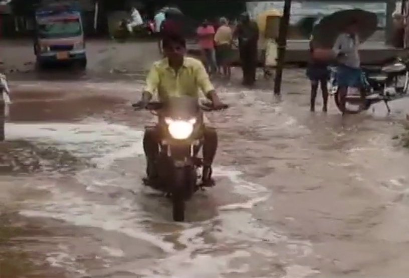 Water Floods Streets And Enters Houses In Peddapuram Town In Andhra