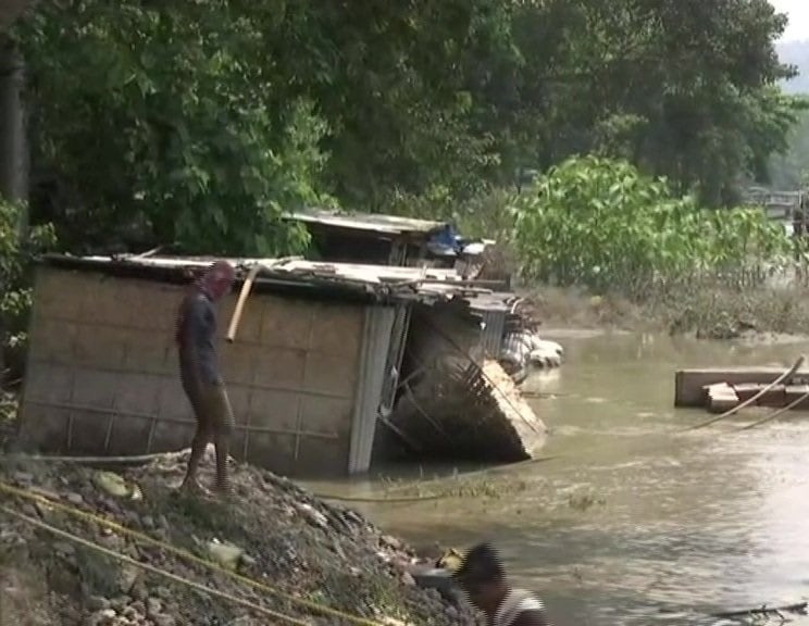 Water Level Of Brahmaputra River Recedes Marginally In Guwahati