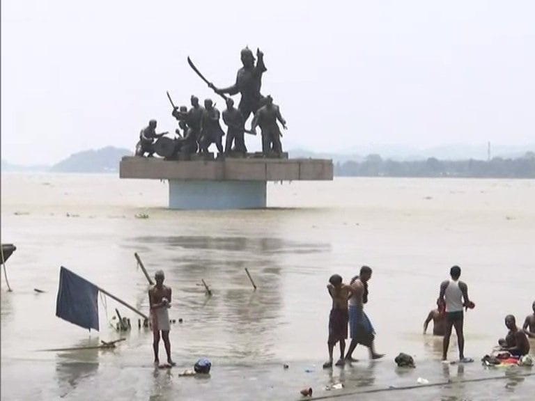 Water Level Of Brahmaputra River Recedes Marginally In Guwahati