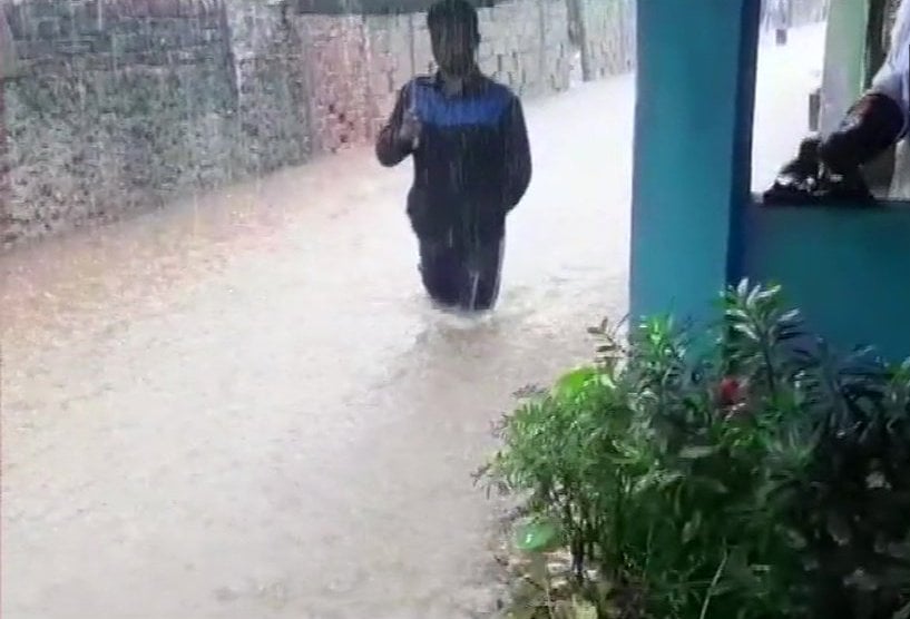Water Logging And Landslide In Malki And Polo Area Of Shillong Following Heavy Rainfall