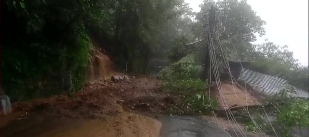 Water Logging And Landslide In Malki And Polo Area Of Shillong Following Heavy Rainfall