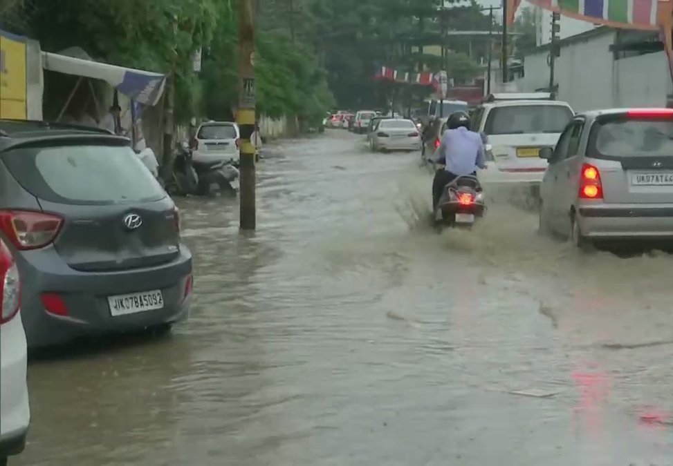 Water Logging In Parts Of Dehradun Following Heavy Rainfall