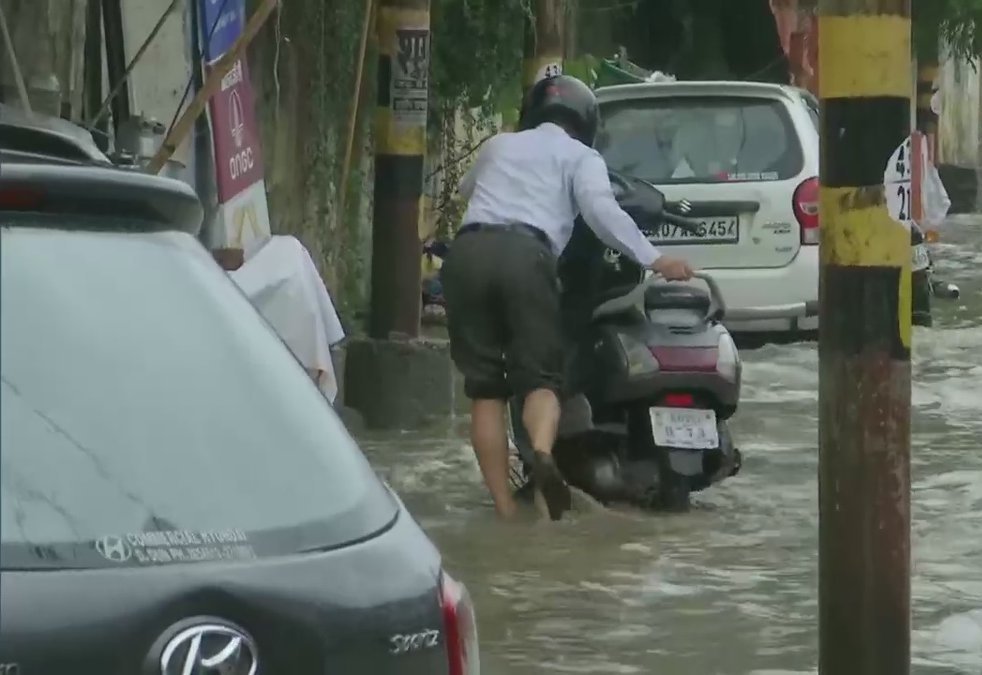 Water Logging In Parts Of Dehradun Following Heavy Rainfall