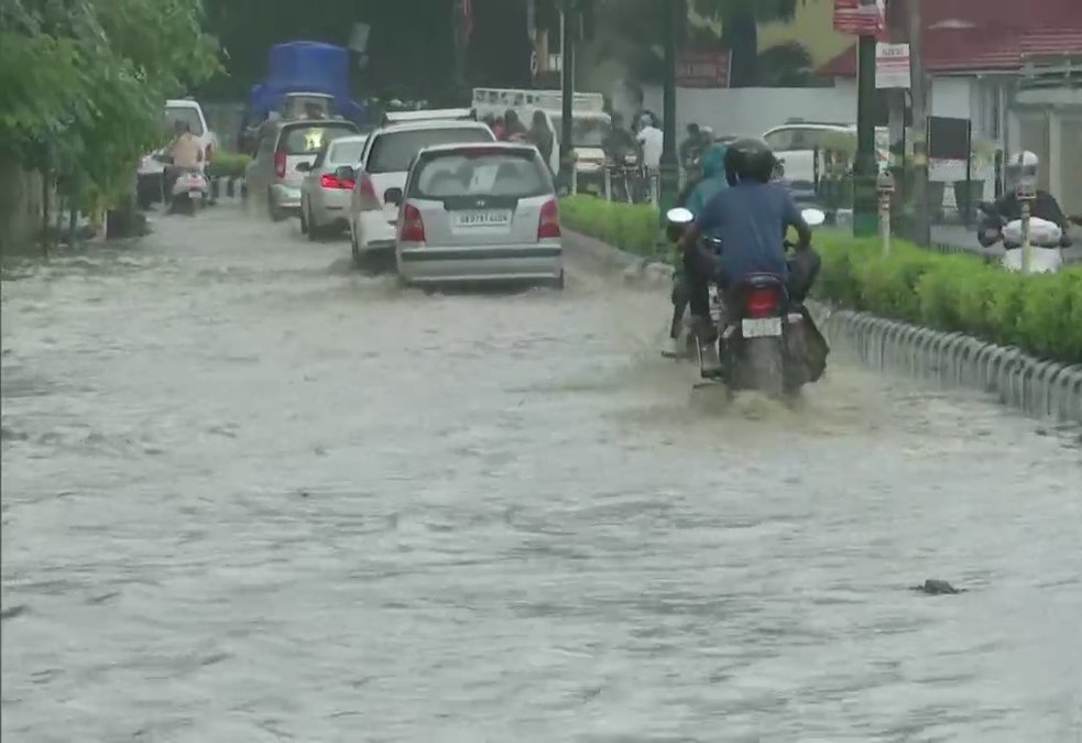 Water Logging In Parts Of Dehradun Following Heavy Rainfall