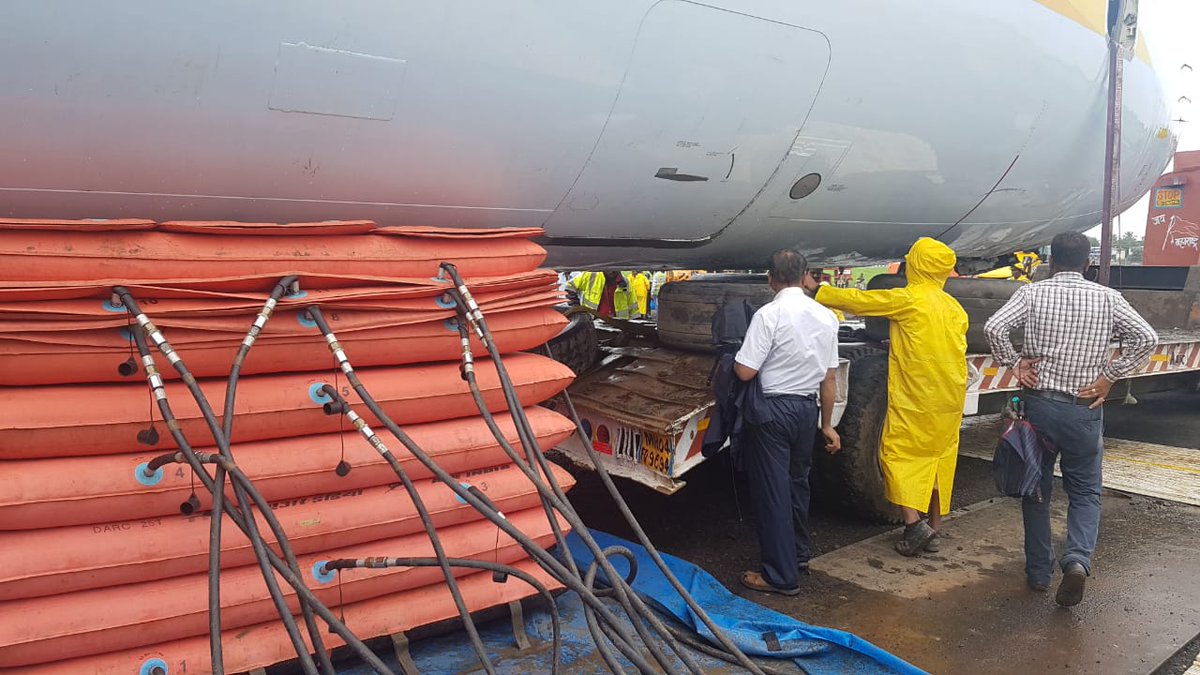 Work Underway At Mumbai Airport To Pull Spice Jet SG 6237 Aircraft
