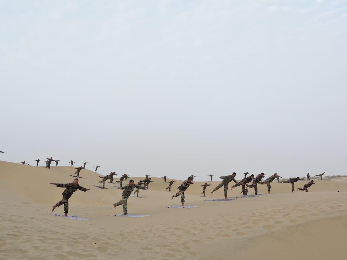 Yoga In Dunes Event Organised By Desert Charger Brigade