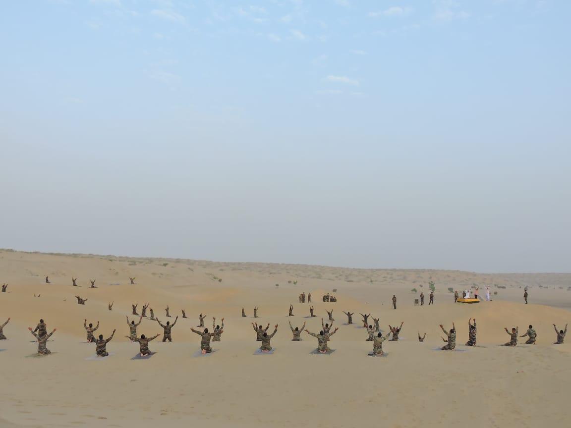 Yoga In Dunes Event Organised By Desert Charger Brigade