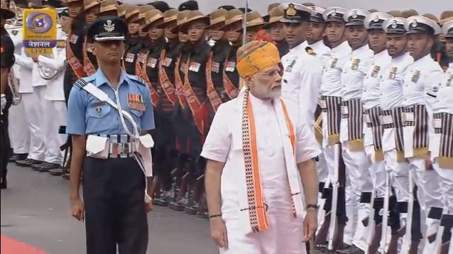 PM Modi Hoists Flag At The Red Fort On Independence Day 2019