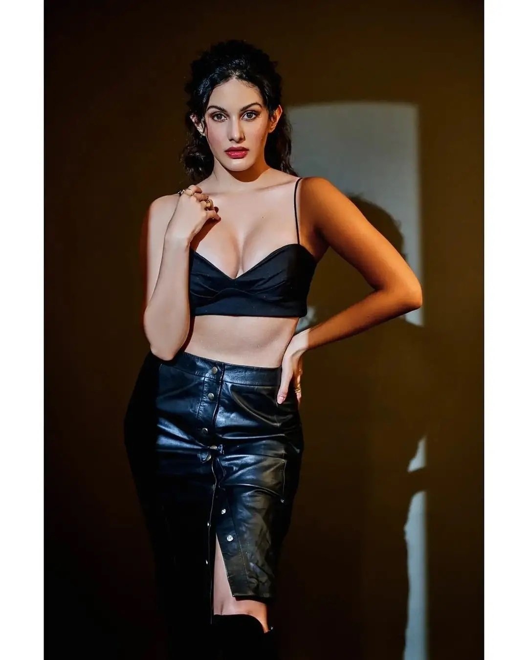 Amyra Dastur Hot Photos In Black Out Fit