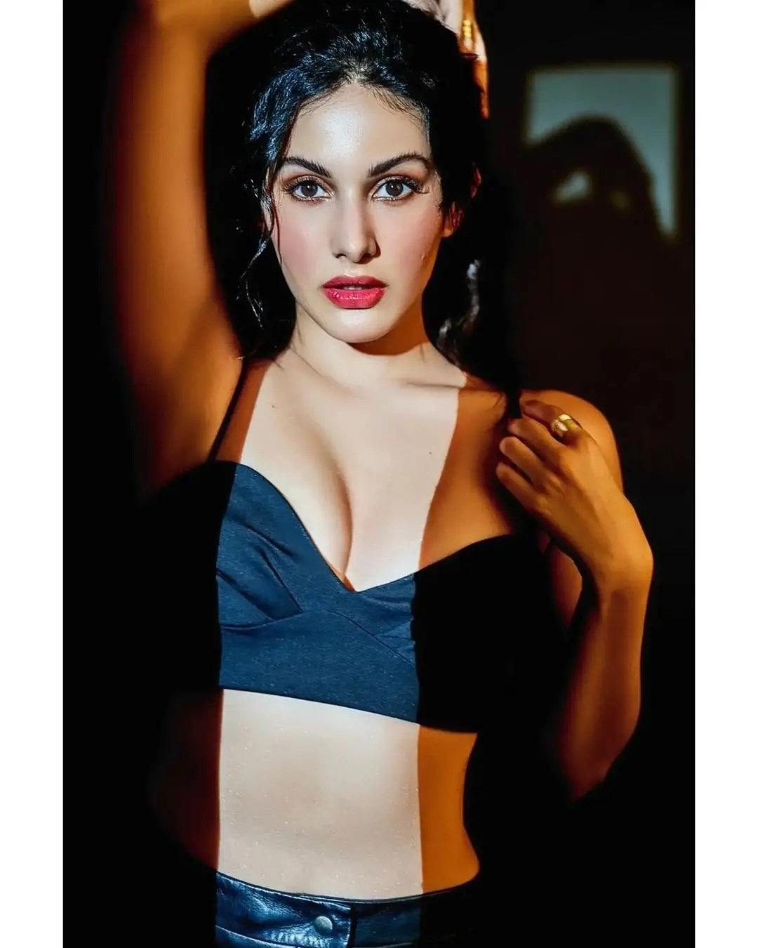 Amyra Dastur Hot Photos In Black Out Fit