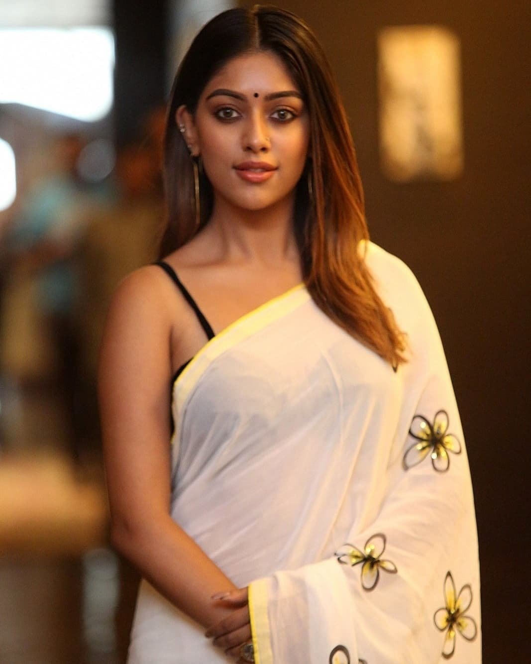 Anu Emmanuel Hot Photos In White Saree