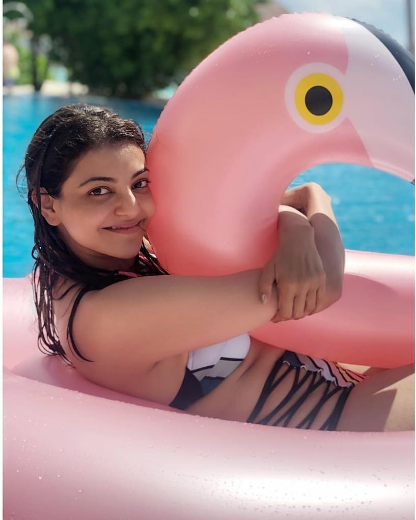 Kajal Aggarwal swimming photos