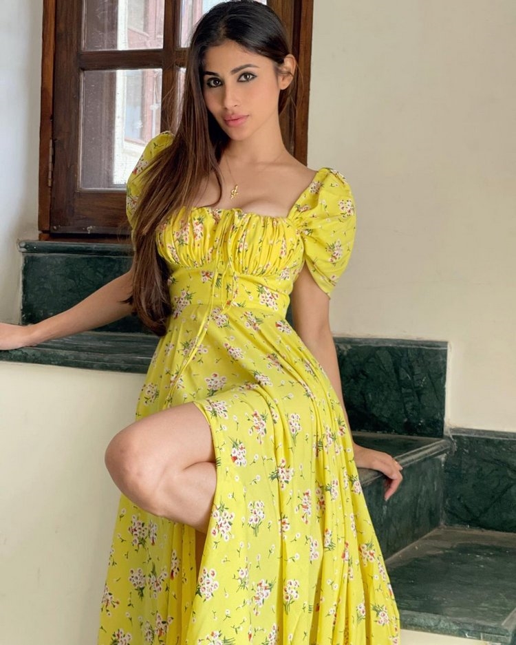 Mouni Roy Latest Photos In Yellow Dress