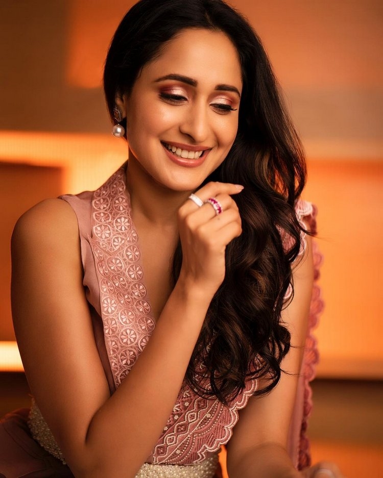 Pragya Jaiswal Hot Images In Pink Dress