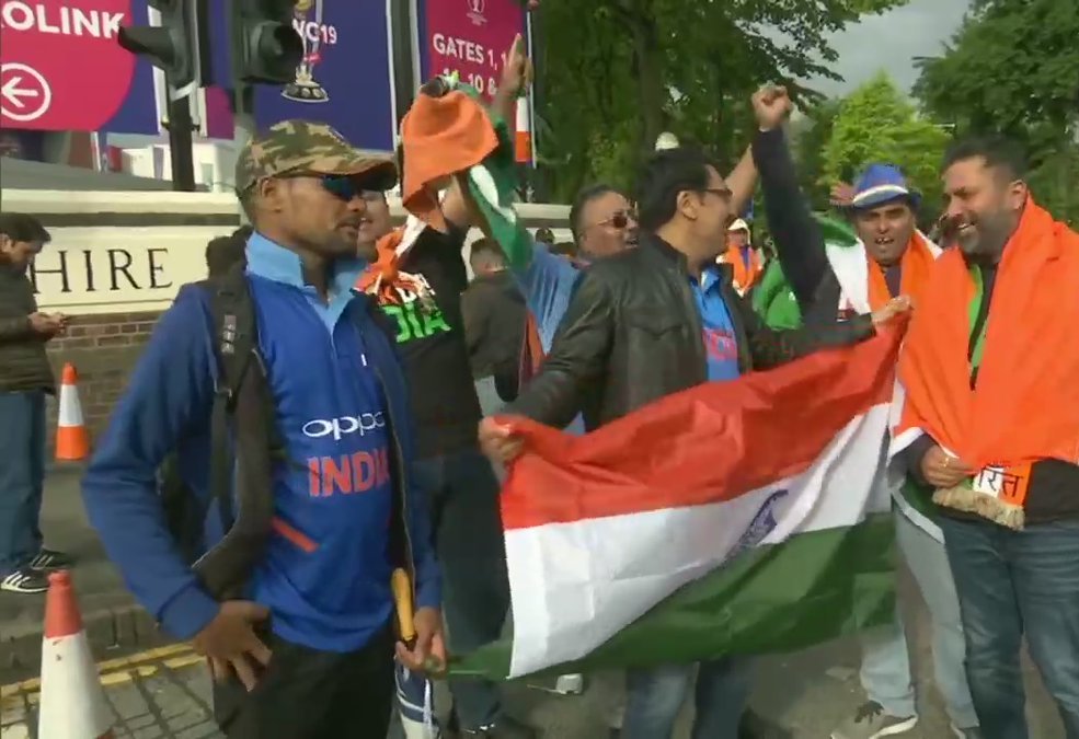 ICC Cricket World Cup 2019 India And Pakistan Fans At Old Trafford Stadium In Manchester