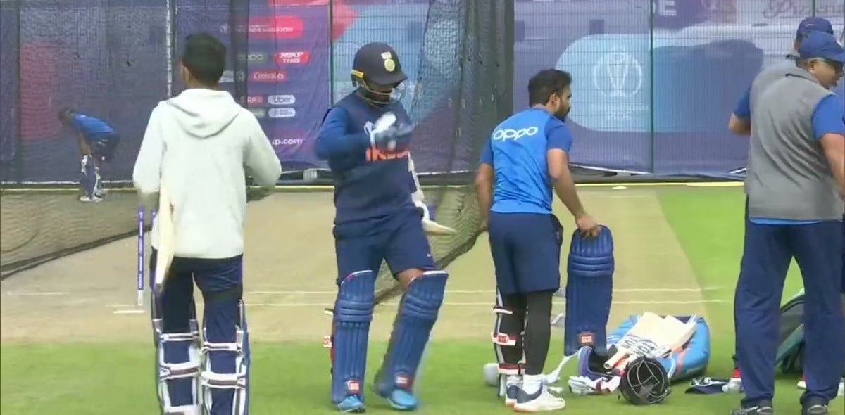 Indian Cricket Team During Practice Season At Manchester Ahead Of Semi Final Clash