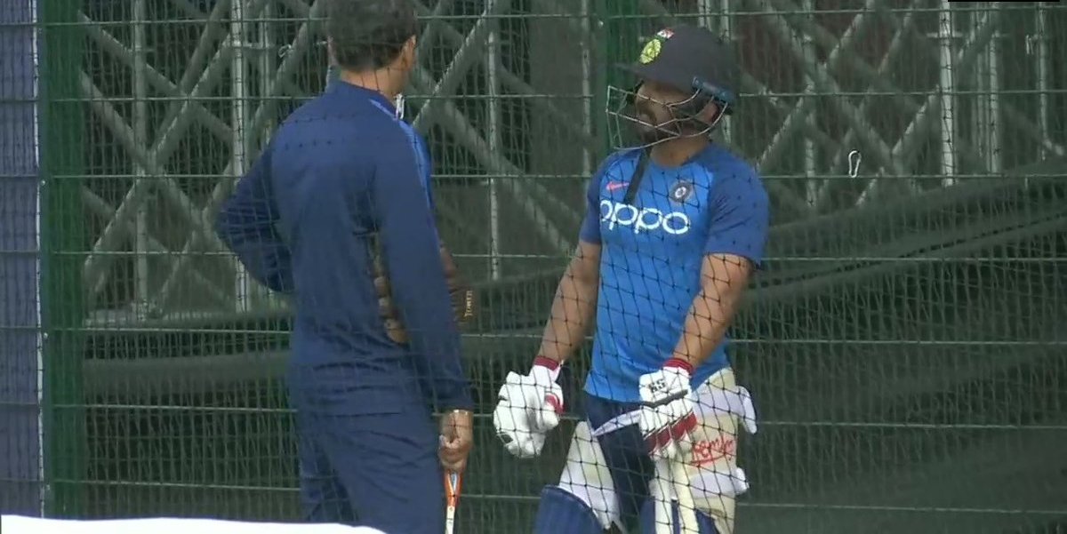 Indian Cricket Team During Practice Season At Manchester Ahead Of Semi Final Clash