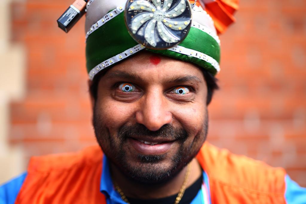 Indian Fans Enjoying The World Cup Match With Australia At The Oval