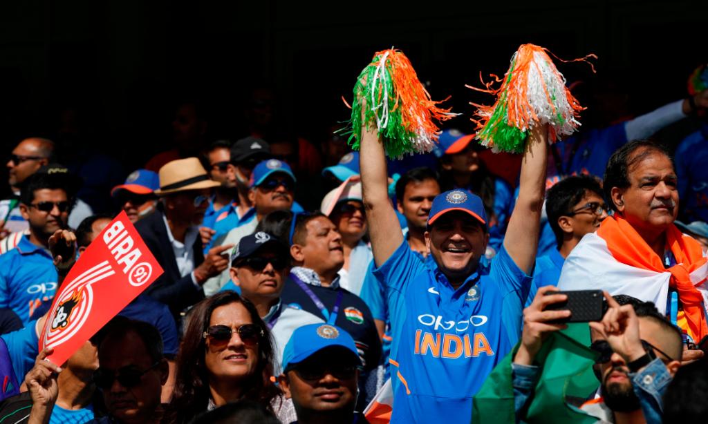 Indian Fans Enjoying The World Cup Match With Australia At The Oval