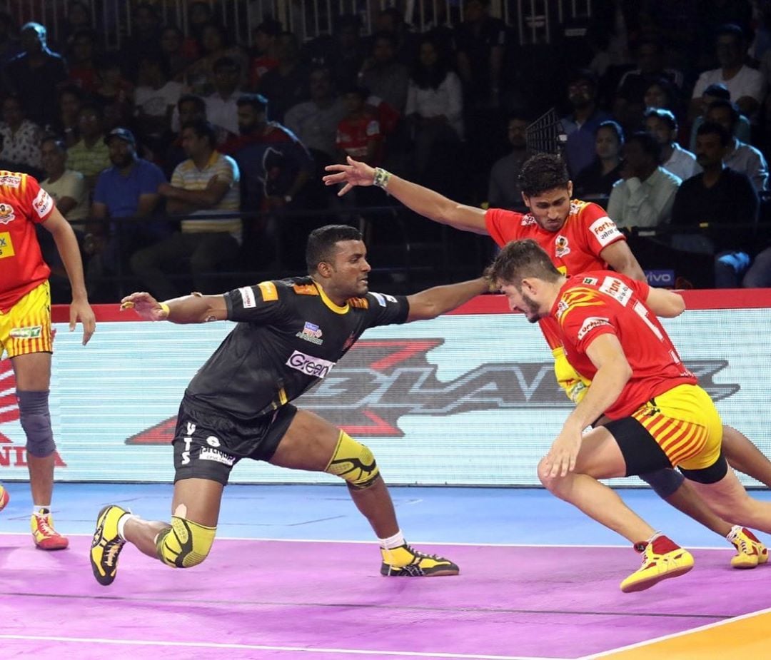 Pro Kabaddi 2019 Gujarat Fortune Giants Vs Telugu Titans