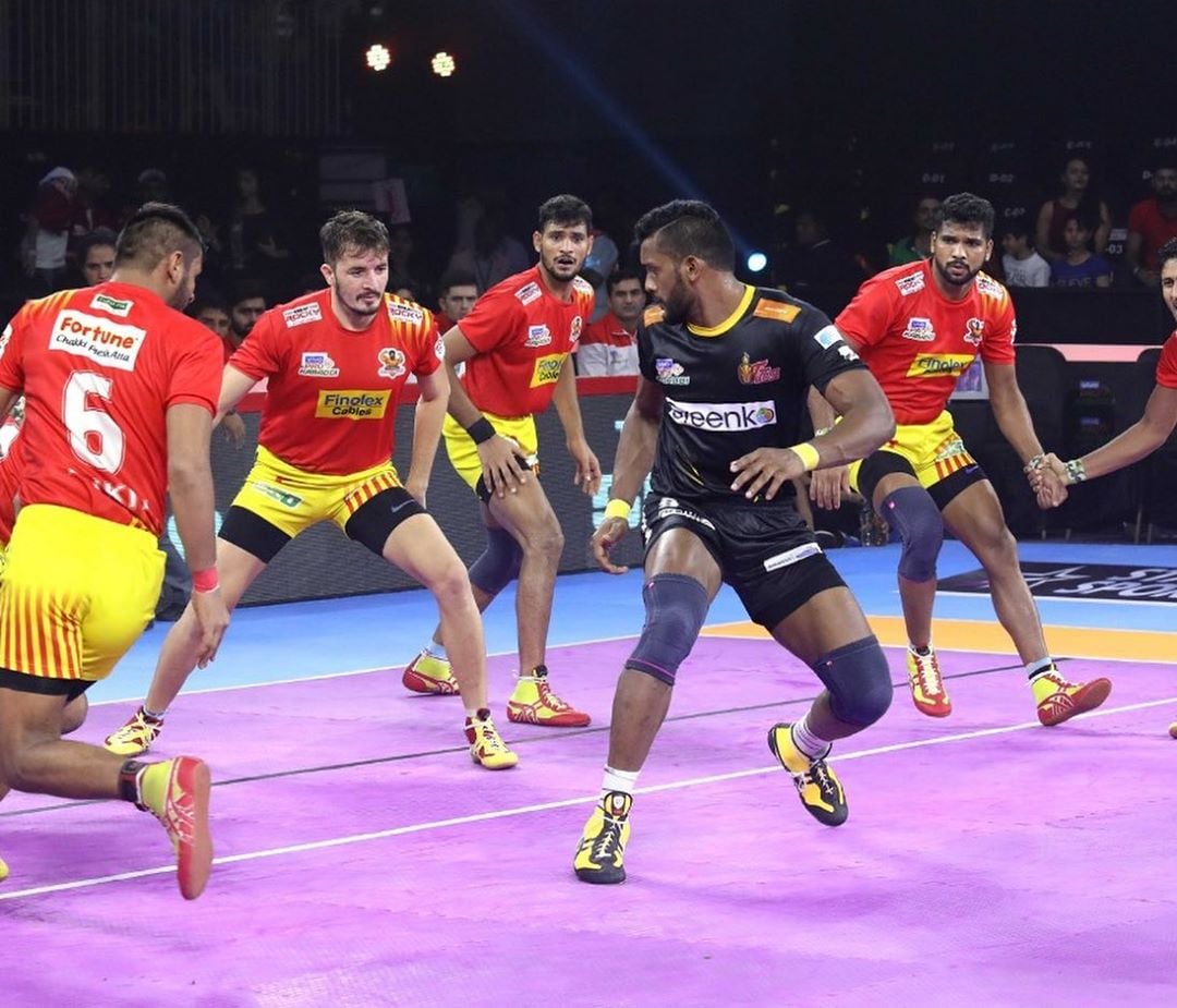 Pro Kabaddi 2019 Gujarat Fortune Giants Vs Telugu Titans