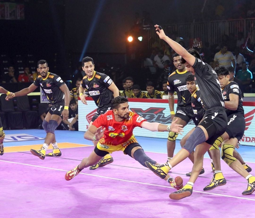 Pro Kabaddi 2019 Gujarat Fortune Giants Vs Telugu Titans