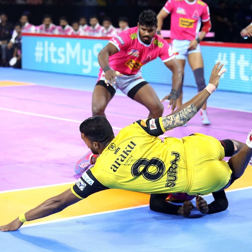 Pro Kabaddi 2019 Pink Panthers Vs Telugu Titans
