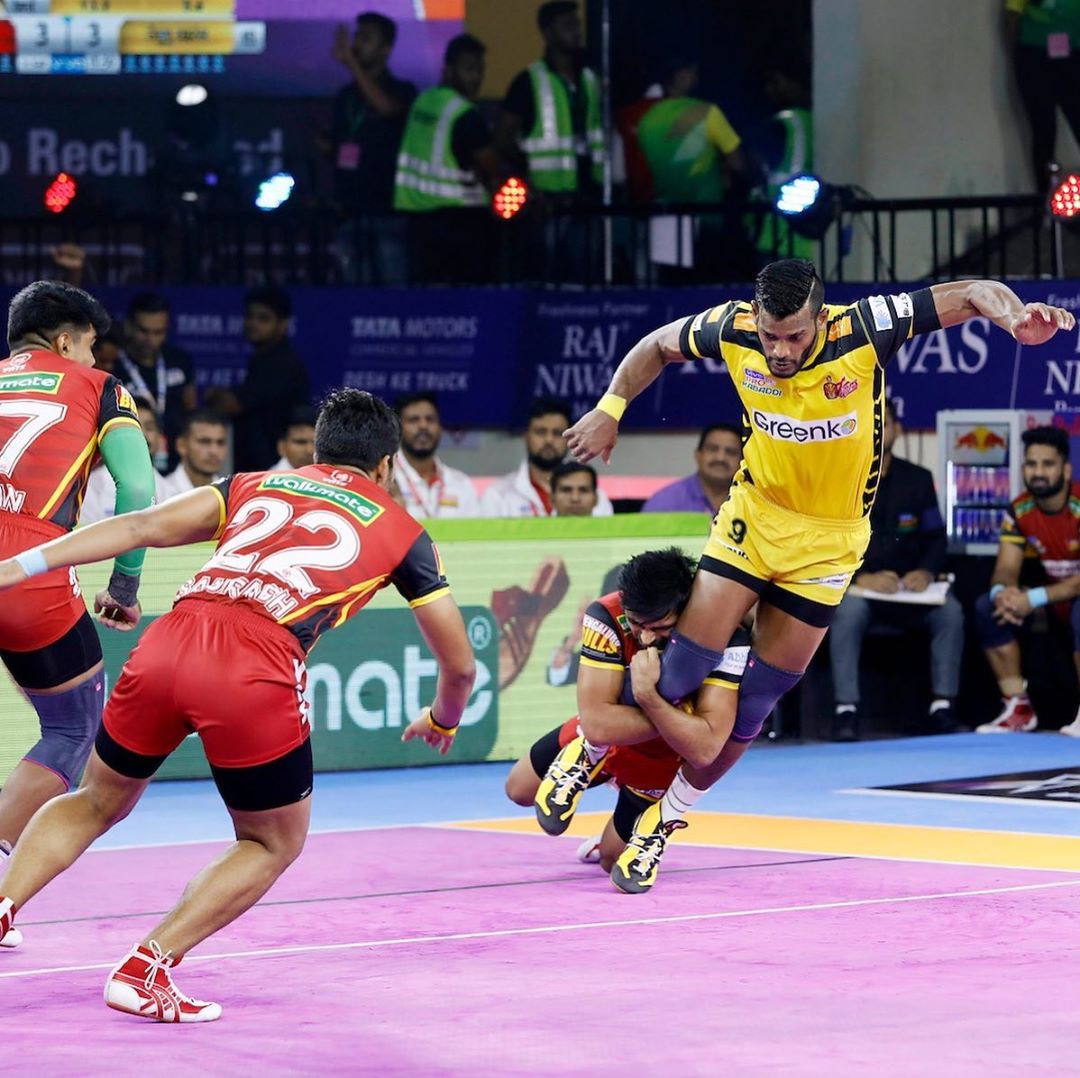 Pro Kabaddi 2019 Telugu Titans Vs Bengaluru Bulls