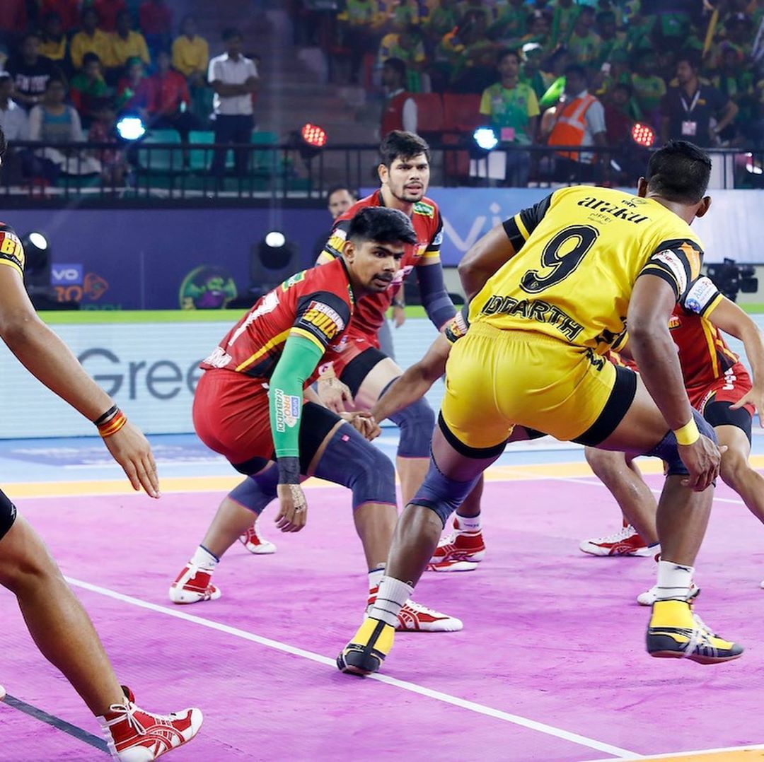 Pro Kabaddi 2019 Telugu Titans Vs Bengaluru Bulls