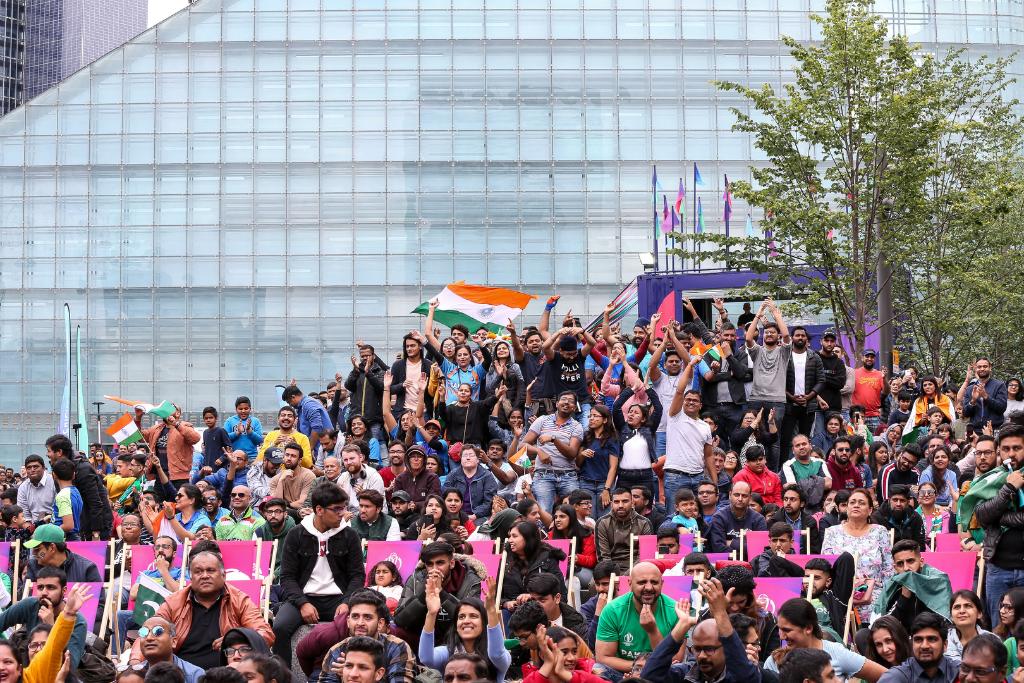 The Atmosphere In Manchester Fan Zone Is An Electric As It Is At Old Trafford