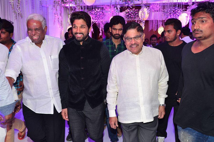 Allu Arjun Stills at Talasani Srinivas Yadav Daughter Wedding Reception