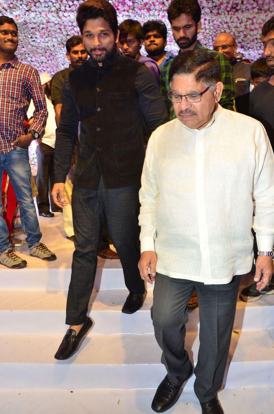 Allu Arjun Stills at Talasani Srinivas Yadav Daughter Wedding Reception