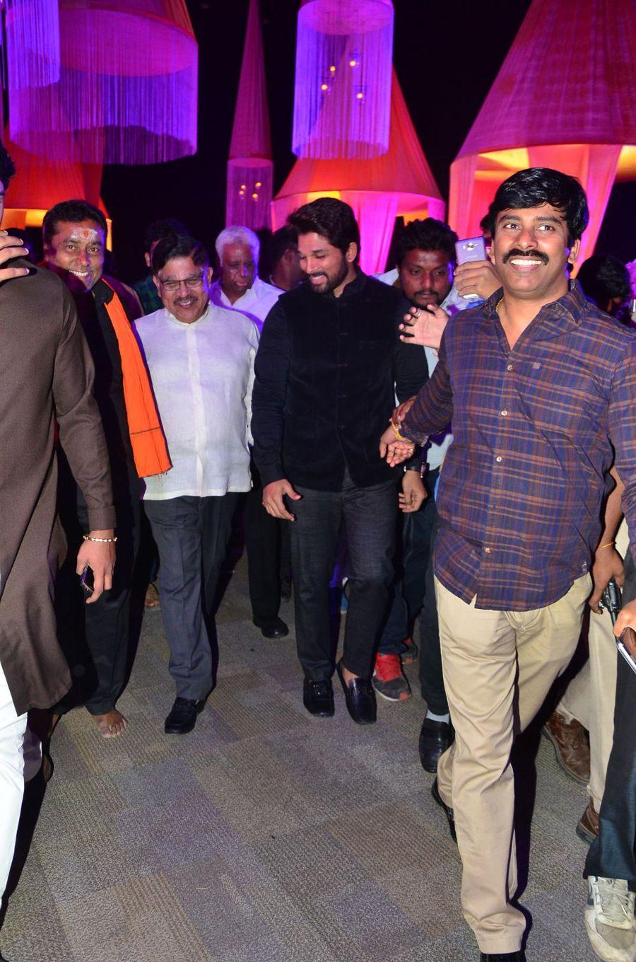 Allu Arjun Stills at Talasani Srinivas Yadav Daughter Wedding Reception