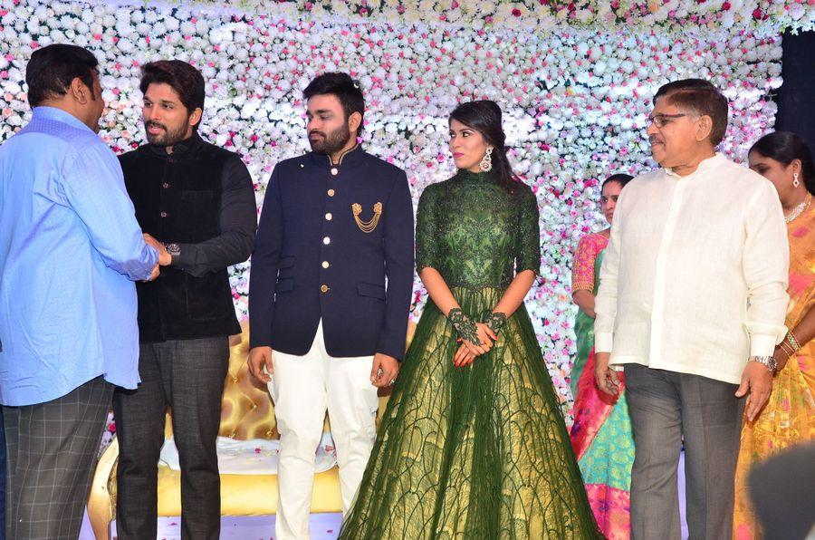 Allu Arjun Stills at Talasani Srinivas Yadav Daughter Wedding Reception