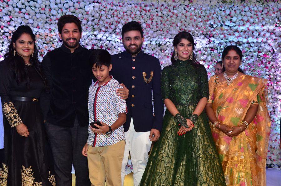 Allu Arjun Stills at Talasani Srinivas Yadav Daughter Wedding Reception