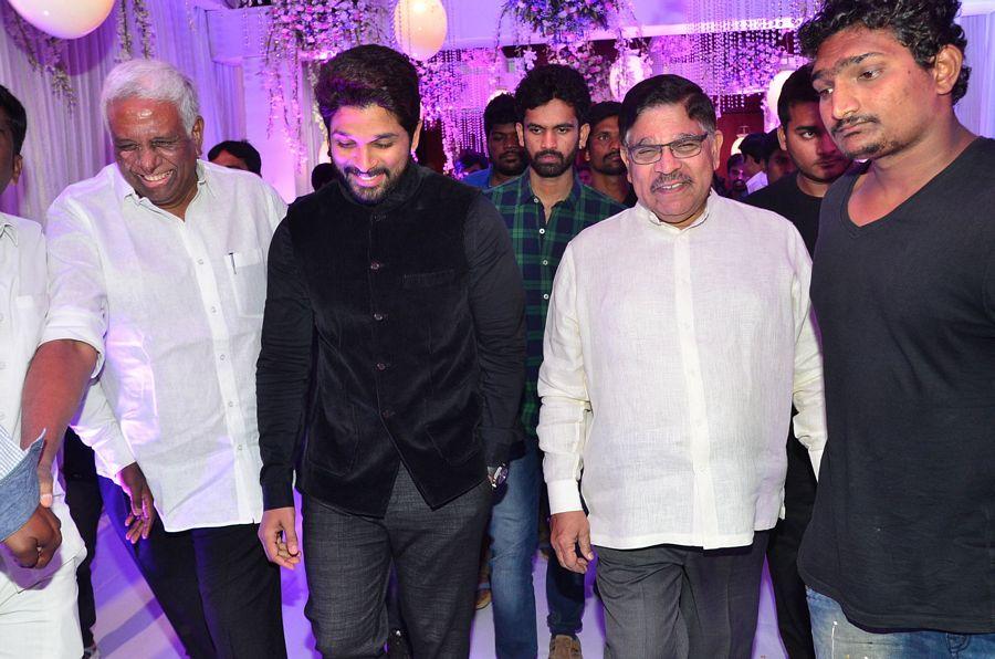 Allu Arjun Stills at Talasani Srinivas Yadav Daughter Wedding Reception