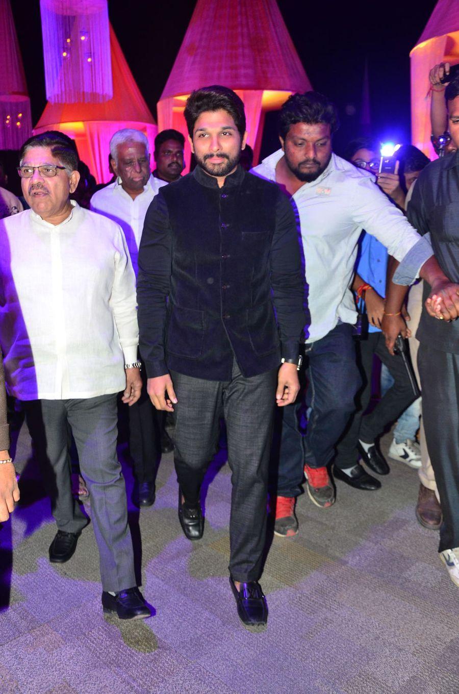 Allu Arjun Stills at Talasani Srinivas Yadav Daughter Wedding Reception